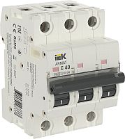 Выключатель автоматический IEK ARMAT M10N 3п 40А C 10кА фото Выключатель автоматический IEK ARMAT M10N 3п 40А C 10кА картинка
